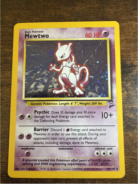 Pokémon TCG Mewtwo NM Holo 10/130 Vintage Rare